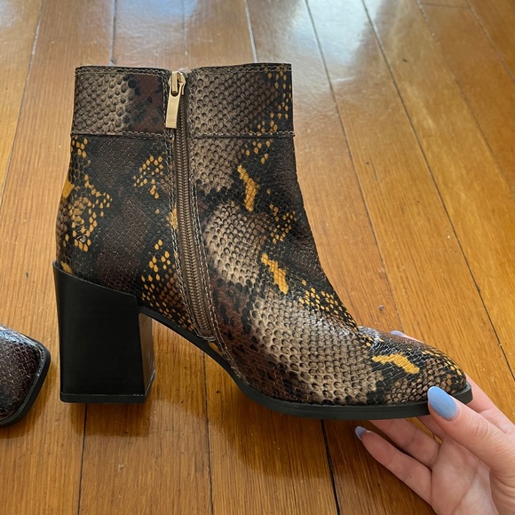 Franco Sarto Snakeskin Booties - Picture 4 of 4